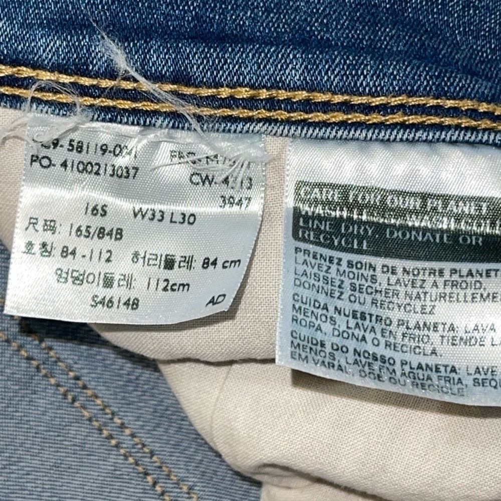 Levi’s 512 Perfectly slimming straight leg Capri. Size W 33 X L 30 GUC - Picture 5 of 5